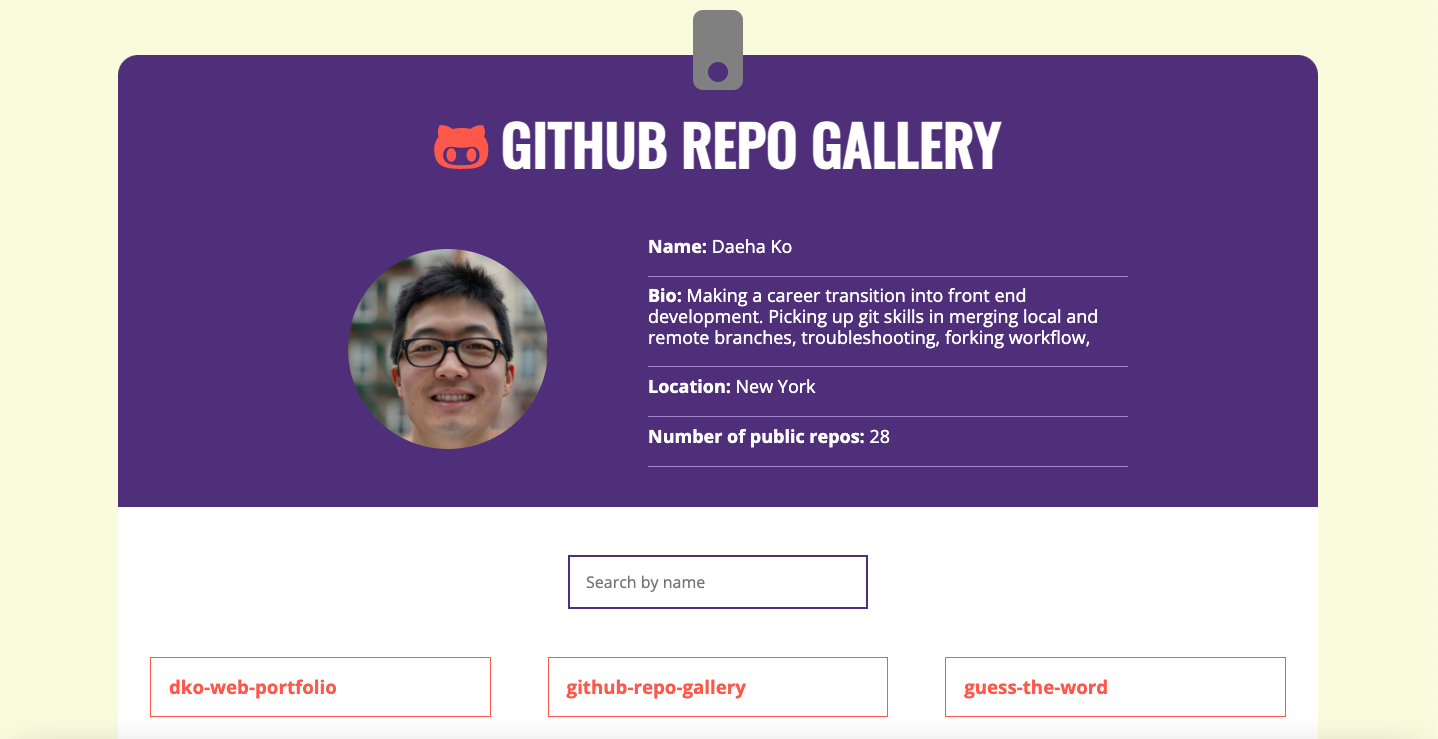 GitHub Repo Gallery